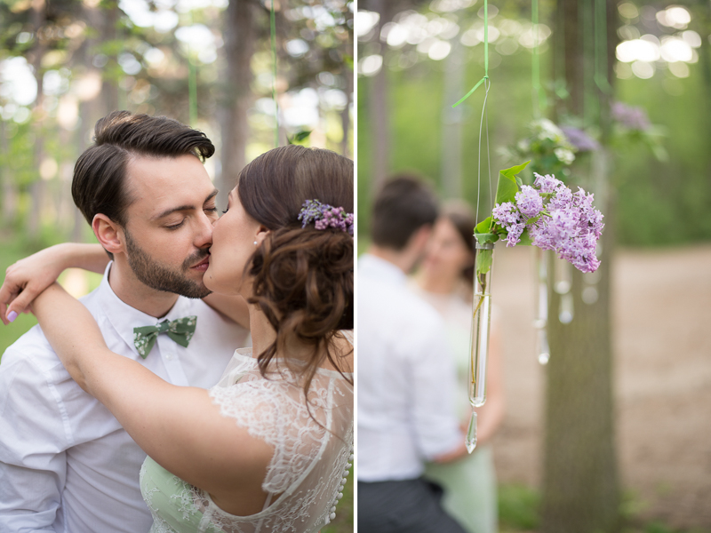 Frühlingshochzeit in Flieder und Grüntönen im Kurpark Bad Vöslau von Barbara Wenz Hochzeitsfotografin