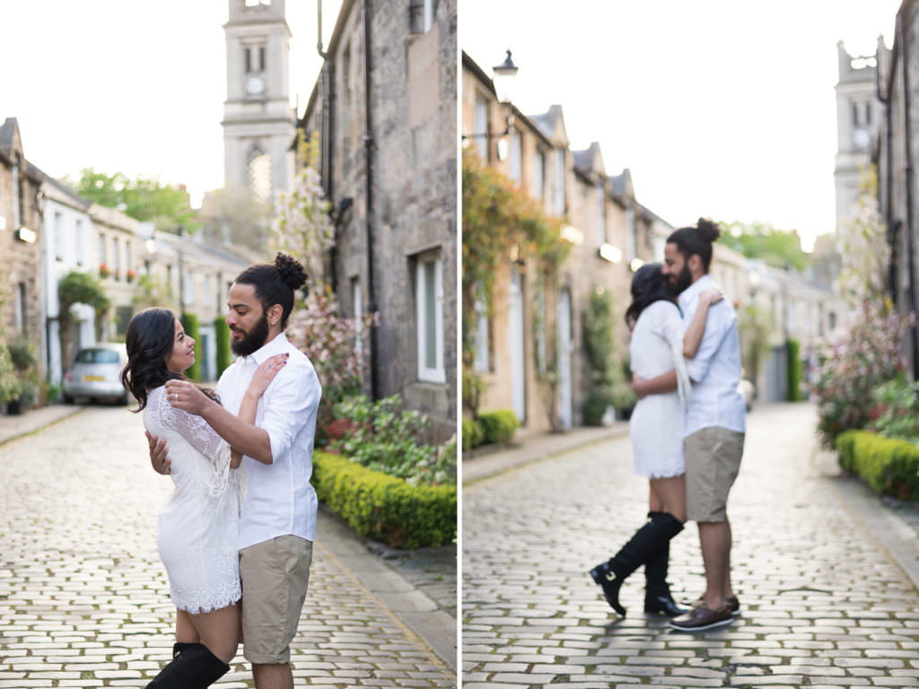 Paarfotos in Edinburghs Innenstadt Hochzeitsfotografin