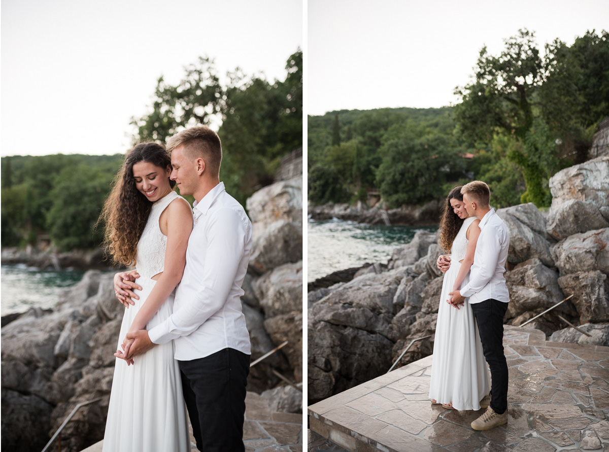 After Wedding Shoot by the sea in Opatija by Istrien Wedding Photographer