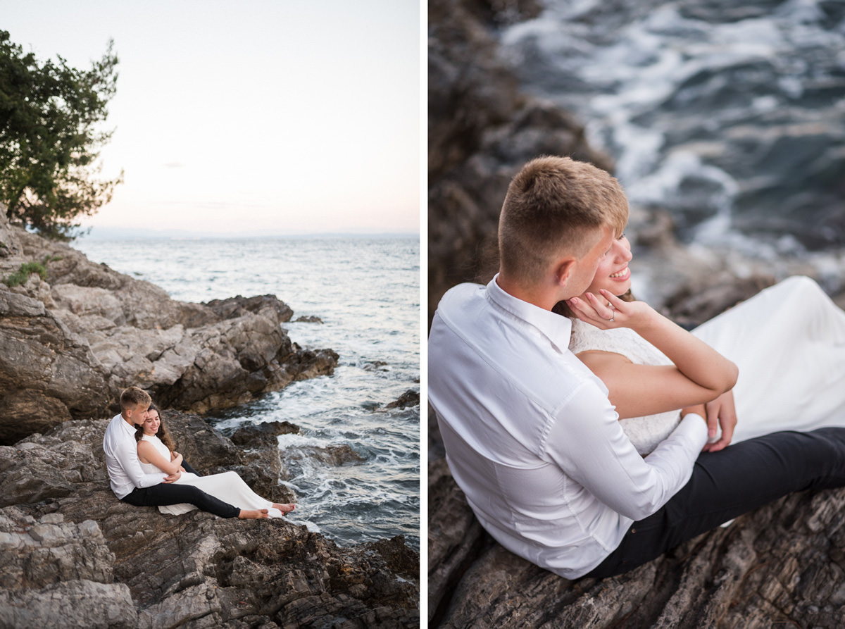 After Wedding Shoot by the sea in Opatija by Istrien Wedding Photographer