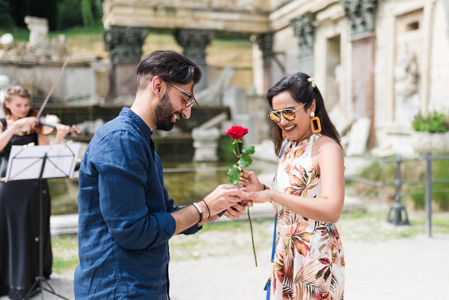 Heiratsantrag mit Fotoshooting in Schönbrunn