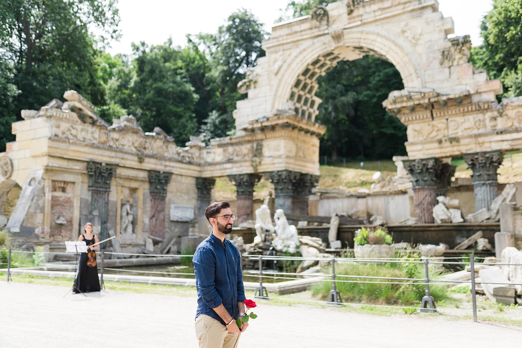 Heiratsantrag mit Fotoshooting in Schönbrunn