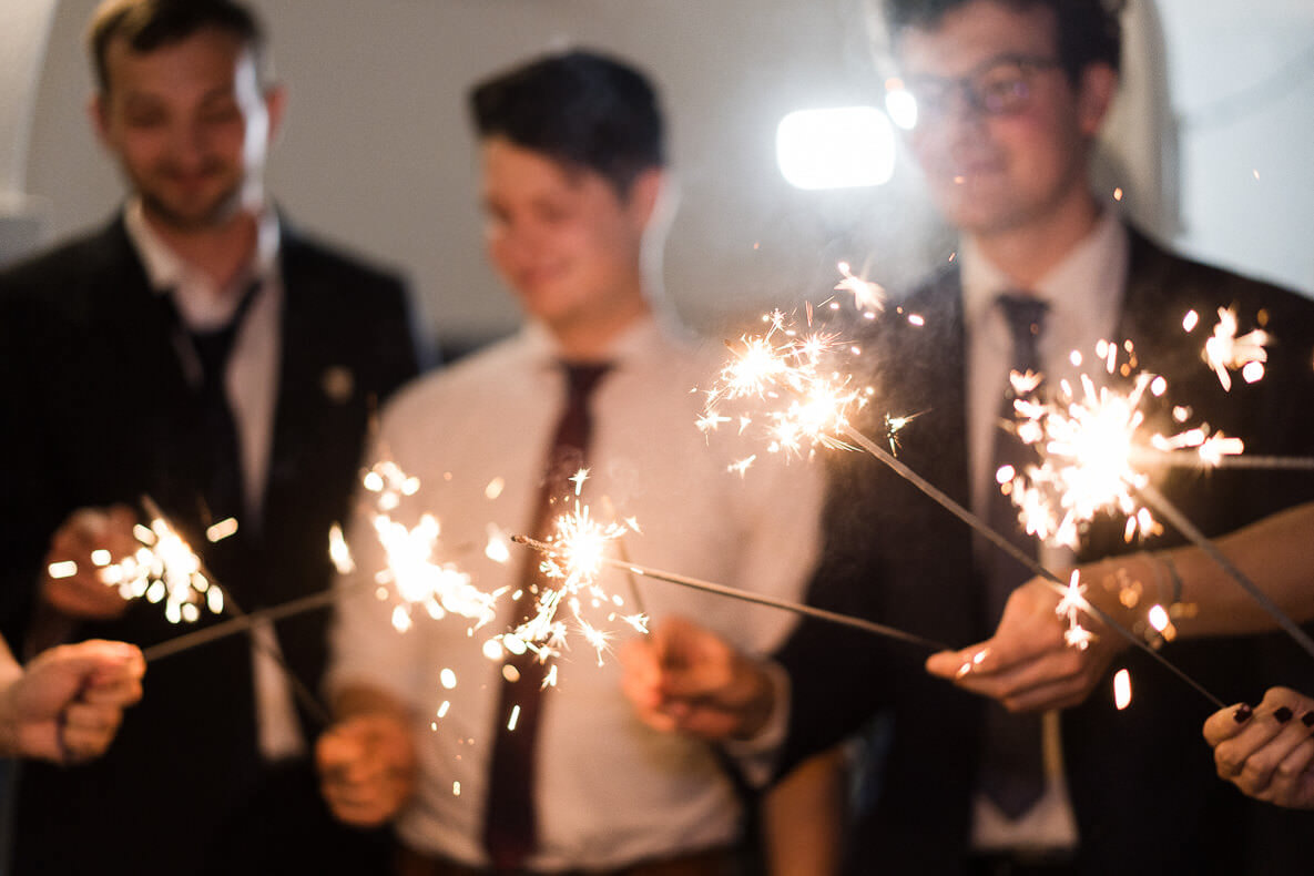 Sparkler Exit Wedding Austria